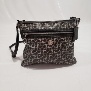 Coach Signature Monogram Print Crossbody Purse